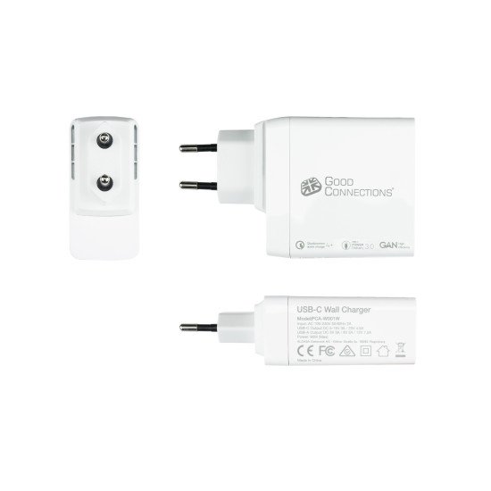 Alcasa PCA-W001W chargeur d'appareils mobiles Universel Blanc Secteur Charge rapide Intérieure