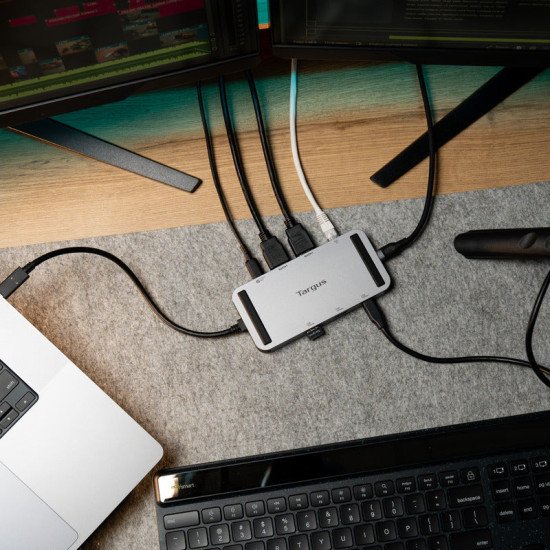Targus DOCK429GL station d'accueil Avec fil USB4 Argent