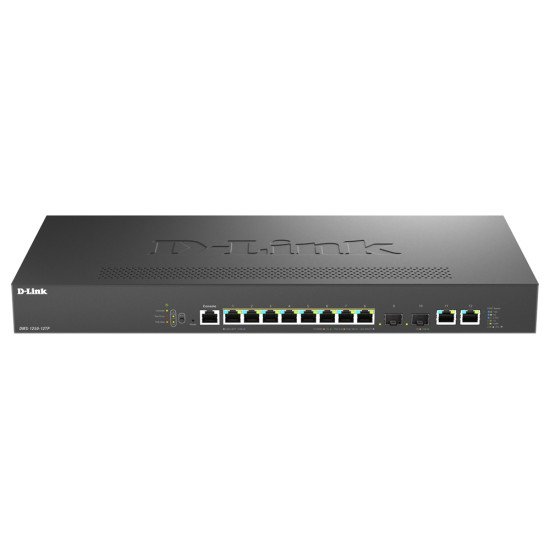D-Link DMS-1250-12TP/E commutateur réseau Géré 2.5G Ethernet (100/1000/2500) Connexion Ethernet POE Noir