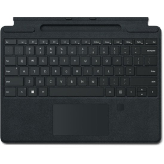 Microsoft Surface Pro Signature Keyboard with Fingerprint Reader Noir Microsoft Cover port QWERTY Danois, Finlandais, Norvégien, Suédois