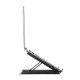 Manhattan Support pour ordinateur portable et tablette, réglable (5 positions), jusqu'à 15,6", portable et léger, acier, noir