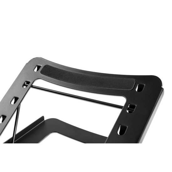Manhattan Support pour ordinateur portable et tablette, réglable (5 positions), jusqu'à 15,6", portable et léger, acier, noir