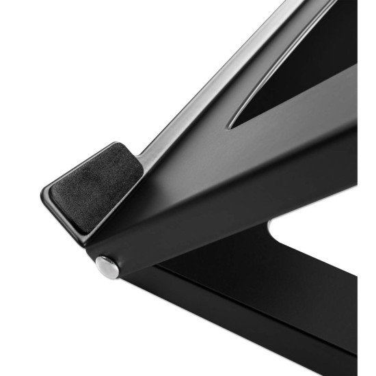 Manhattan Support pour ordinateur portable et tablette, réglable (5 positions), jusqu'à 15,6", portable et léger, acier, noir