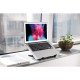 Manhattan Support pour ordinateur portable et tablette, réglable (5 positions), jusqu'à 15,6", portable et léger, acier, noir