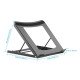 Manhattan Support pour ordinateur portable et tablette, réglable (5 positions), jusqu'à 15,6", portable et léger, acier, noir