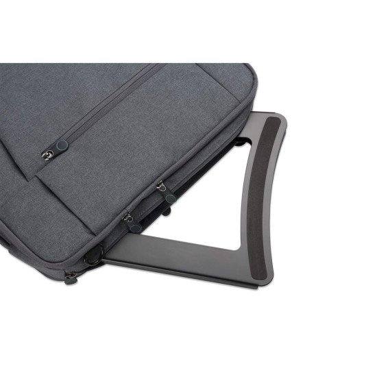 Manhattan Support pour ordinateur portable et tablette, réglable (5 positions), jusqu'à 15,6", portable et léger, acier, noir