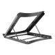 Manhattan Support pour ordinateur portable et tablette, réglable (5 positions), jusqu'à 15,6", portable et léger, acier, noir