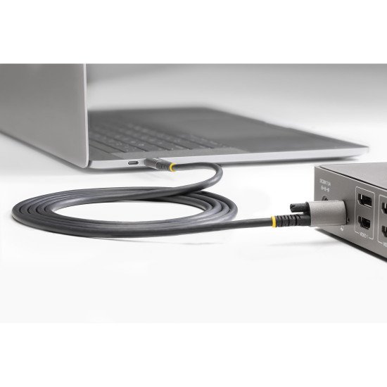 StarTech.com Câble USB C 10Gbps 50cm à Verouillage par Vis Supérieure - Câble USB 3.1/3.2 Gen 2 Type-C - 100W/5A Power Delivery, DP Alt Mode, Cordon USB-C à Vis Unique - Charge/Synchronisation