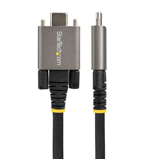 StarTech.com Câble USB C 10Gbps 50cm à Verouillage par Vis Latérale - Câble USB 3.1/3.2 Gen 2 Type-C - 100W/5A Power Delivery, DP Alt Mode, Cordon USB-C à Double Vis de Fixation - Charge/Synchronisation