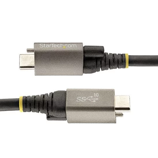 StarTech.com Câble USB C 10Gbps 1m à Verouillage par Vis Supérieure - Câble USB 3.1/3.2 Gen 2 Type-C - 100W/5A Power Delivery, DP Alt Mode, Cordon USB-C à Vis Unique - Charge/Synchronisation StarTech.com Câble USB C 10Gbps 1m à Verouillage par Vis Supérieure - Câble USB 3.1/3.2 Gen 2 Type-C - 100W/5A Power Delivery, DP Alt Mode, Cordon USB-C à Vis Unique - Charge/Synchronisation