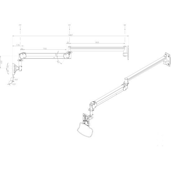 Newstar FPMA-HAW100HC support mural tv