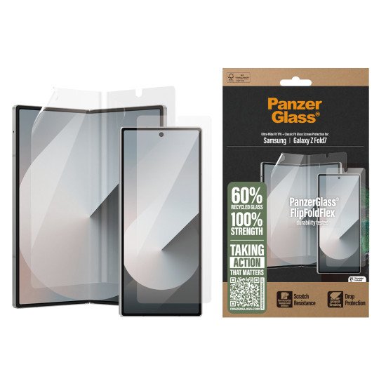 PanzerGlass ® Screen Protector Samsung Galaxy Z Fold7 | Glass & Film Protection d'écran transparent 1 pièce(s) PanzerGlass ® Screen Protector Samsung Galaxy Z Fold7 | Glass & Film Protection d'écran transparent 1 pièce(s)