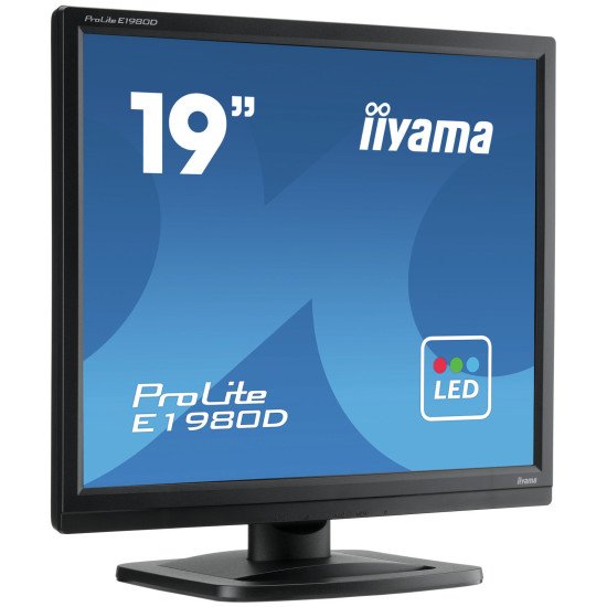 iiyama ProLite E1980D-B1 LED écran PC 19" 1280 x 1024 pixels XGA Noir iiyama ProLite E1980D-B1 LED écran PC 19" 1280 x 1024 pixels XGA Noir