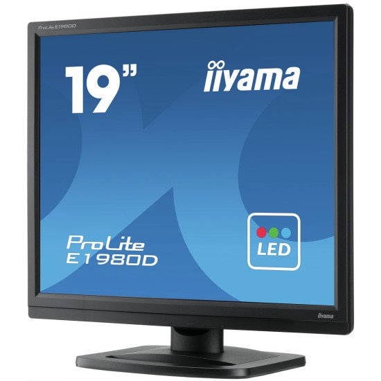 iiyama ProLite E1980D-B1 LED écran PC 19" 1280 x 1024 pixels XGA Noir iiyama ProLite E1980D-B1 LED écran PC 19" 1280 x 1024 pixels XGA Noir
