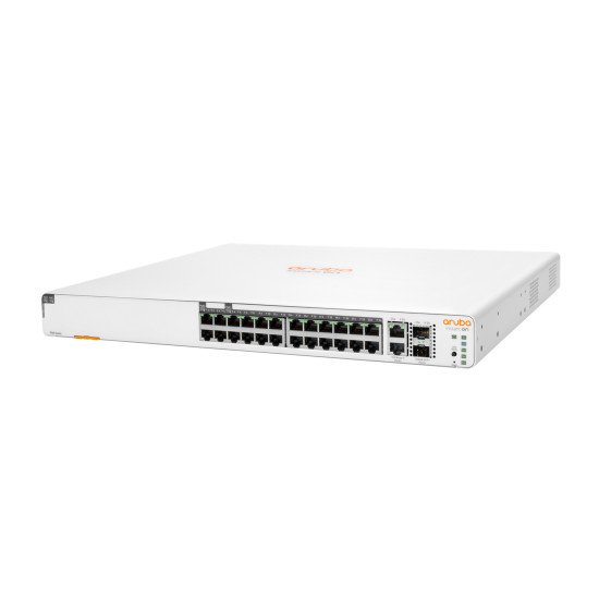 HPE Aruba Instant On 1960 24G 20p Class4 4p Class6 PoE 2XGT 2SFP+ 370W Géré L2+ Gigabit Ethernet (10/100/1000) Connexion Ethernet, supportant l'alimentation via ce port (PoE) 1U Blanc