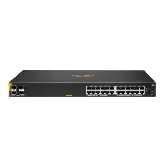 HPE Aruba 6000 24G Class4 PoE 4SFP 370W Géré L3 Gigabit Ethernet (10/100/1000) Connexion Ethernet, supportant l'alimentation via ce port (PoE) 1U