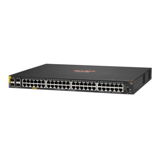 HPE Aruba 6000 48G Class4 PoE 4SFP 370W Géré L3 Gigabit Ethernet (10/100/1000) Connexion Ethernet, supportant l'alimentation via ce port (PoE) 1U