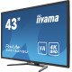 iiyama ProLite X4373UHSU-B1 écran PC 42.5" 3840 x 2160 pixels 4K Ultra HD Noir