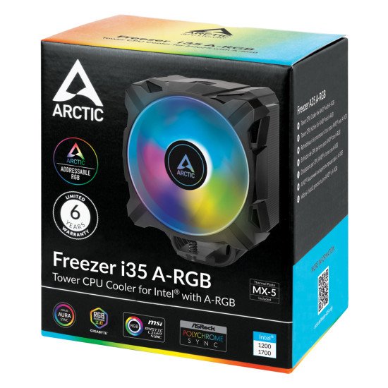 ARCTIC Freezer i35 A-RGB Processeur Refroidisseur 12 cm Noir 1 pièce(s)
