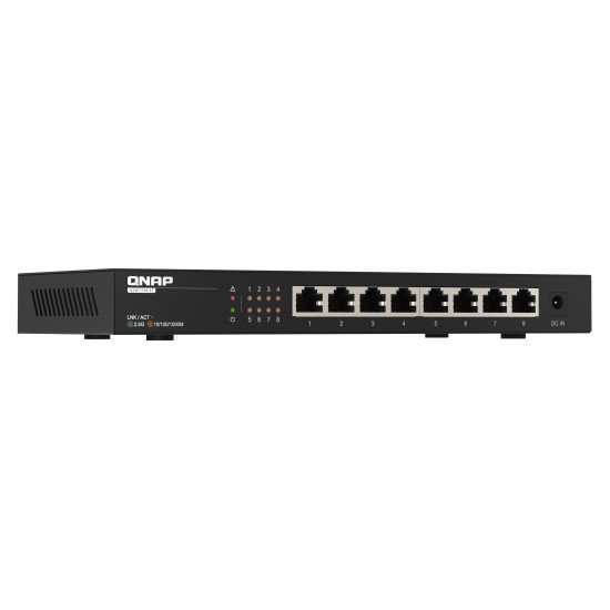 QNAP QSW-1108-8T commutateur réseau Non-géré 2.5G Ethernet (100/1000/2500) Noir