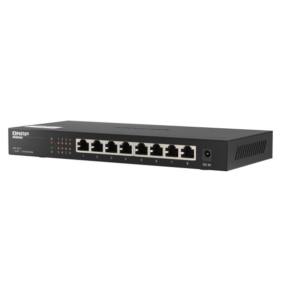 QNAP QSW-1108-8T commutateur réseau Non-géré 2.5G Ethernet (100/1000/2500) Noir