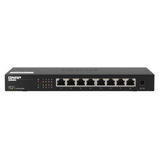 QNAP QSW-1108-8T commutateur réseau Non-géré 2.5G Ethernet (100/1000/2500) Noir