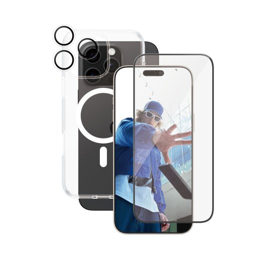 PanzerGlass CARE by ® Flagship 3-in-1 Bundle iPhone 16 Pro Max Protection d'écran transparent Apple 1 pièce(s) PanzerGlass CARE by ® Flagship 3-in-1 Bundle iPhone 16 Pro Max Protection d'écran transparent Apple 1 pièce(s)