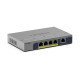 NETGEAR GS105P Non-géré Gigabit Ethernet (10/100/1000) Connexion Ethernet POE Montage sur le bureau ou sur le mur Gris
