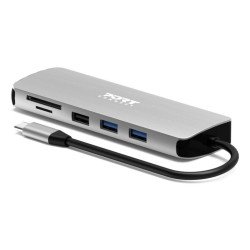 Port Designs 900164 station d'accueil Avec fil USB 3.2 Gen 1 (3.1 Gen 1) Type-C Acier inoxydable
