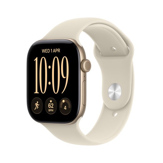 Apple Watch Series 12 OLED 42 mm Numérique 374 x 446 pixels Écran tactile Or Wifi GPS (satellite)