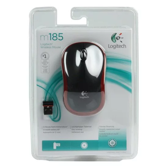 Logitech LGT-M185R Souris Optique Sans fil Logitech LGT-M185R Souris Optique Sans fil