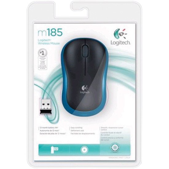 Logitech LGT-M185B Souris Optique Sans fil