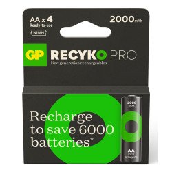 GP Batteries ReCyko Pro GPRCP200AA167C4 pile domestique Batterie rechargeable AA Hybrides nickel-métal (NiMH)