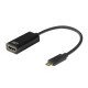 ACT AC7305 câble vidéo et adaptateur 0,15 m USB Type-C HDMI Type A (Standard) Noir