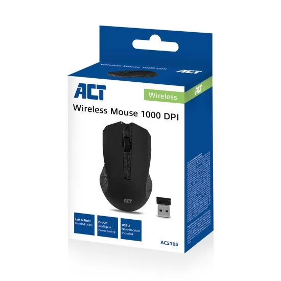 ACT AC5105 souris Ambidextre RF sans fil Optique 1000 DPI ACT AC5105 souris Ambidextre RF sans fil Optique 1000 DPI