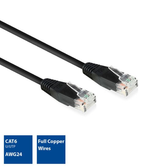 ACT AC4005 câble de réseau Noir 5 m Cat6 U/UTP (UTP)