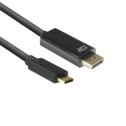 ACT AC7325 câble vidéo et adaptateur 2 m USB Type-C DisplayPort Noir ACT AC7325 câble vidéo et adaptateur 2 m USB Type-C DisplayPort Noir
