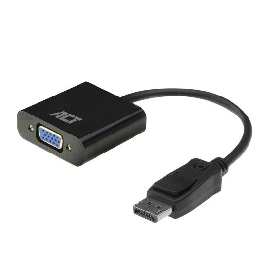 ACT AC7515 câble vidéo et adaptateur 0,15 m DisplayPort VGA (D-Sub) Noir