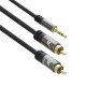 ACT AC3605 câble audio 1,5 m 3,5mm 2 x RCA Noir