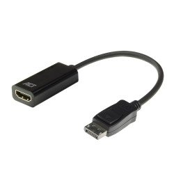 ACT AC7555 câble vidéo et adaptateur 0,15 m DisplayPort HDMI Type A (Standard) Noir ACT AC7555 câble vidéo et adaptateur 0,15 m DisplayPort HDMI Type A (Standard) Noir