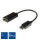 ACT AC7555 câble vidéo et adaptateur 0,15 m DisplayPort HDMI Type A (Standard) Noir