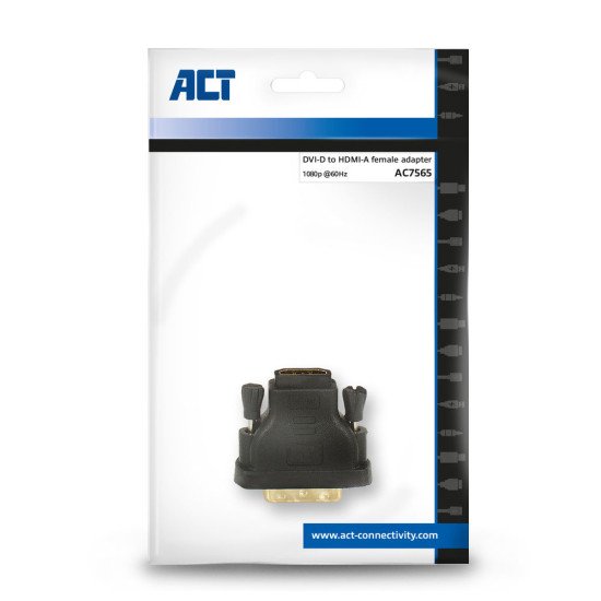 ACT AC7565 câble vidéo et adaptateur DVI-D HDMI Type A (Standard) Noir