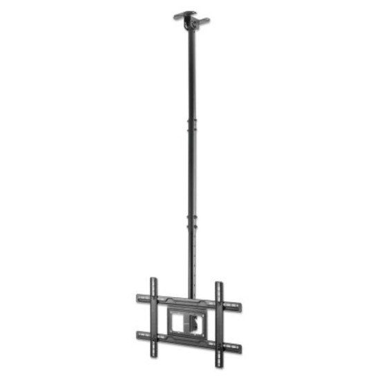 Manhattan Support plafond pour TV/moniteurs, pour écrans de 37" à 65", hauteur réglable 70–157 cm, Compatibilité VESA : de 200x200 à 600x400 mm (vérifiez les dimensions des quatre trous de fixation à l'arrière), charge max. 50 kg