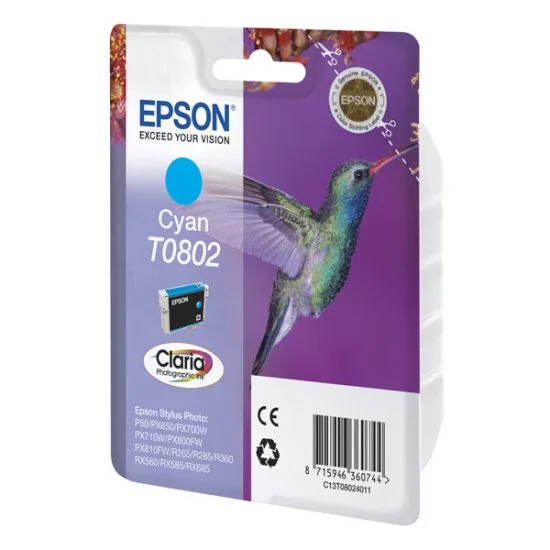 Epson T0802 Cartouche encre Cyan Epson T0802 Cartouche encre Cyan