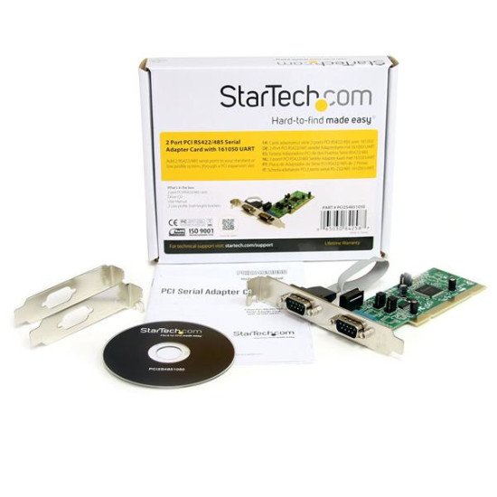 StarTech.com Carte PCI avec 2 Ports DB-9 RS422/485 - Adaptateur Série - UART 161050