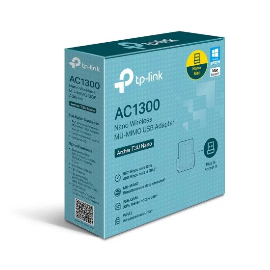 TP-Link Archer T3U Nano WLAN 1267 Mbit/s TP-Link Archer T3U Nano WLAN 1267 Mbit/s
