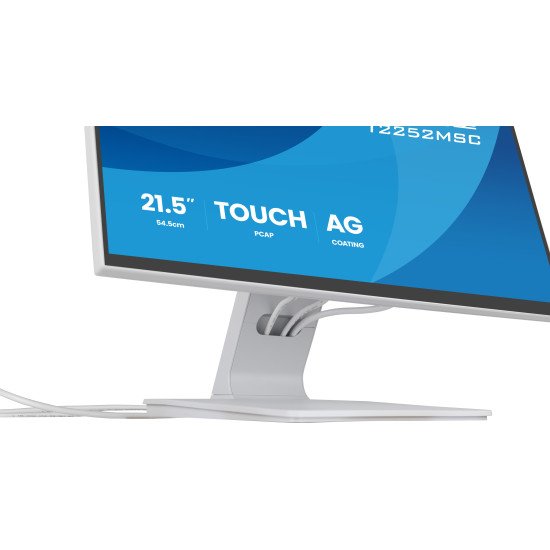 iiyama ProLite T2252MSC-W2AG écran PC 54,5 cm (21.4") 1920 x 1080 pixels Full HD LCD Écran tactile Blanc