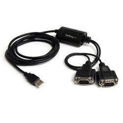 StarTech.com ICUSB2322F Câble adaptateur FTDI USB vers série RS232 2 ports 