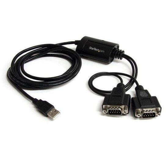 StarTech.com ICUSB2322F Câble adaptateur FTDI USB vers série RS232 2 ports 