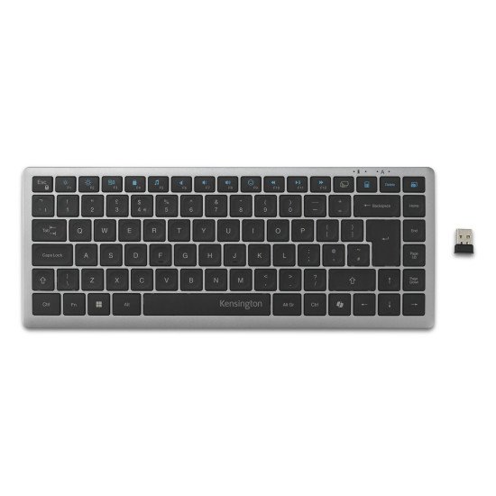 Kensington K75409WW clavier maison/bureau RF sans fil + Bluetooth QWERTY Gris